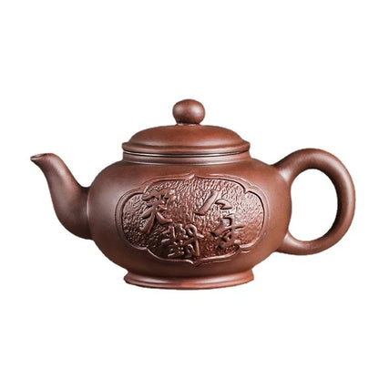 Yixing Purple Clay Ceramic Teapot Large Capacity Pure Manual Dragon Phoenix Teapot Single Pot Household Kungfu Tea Set
