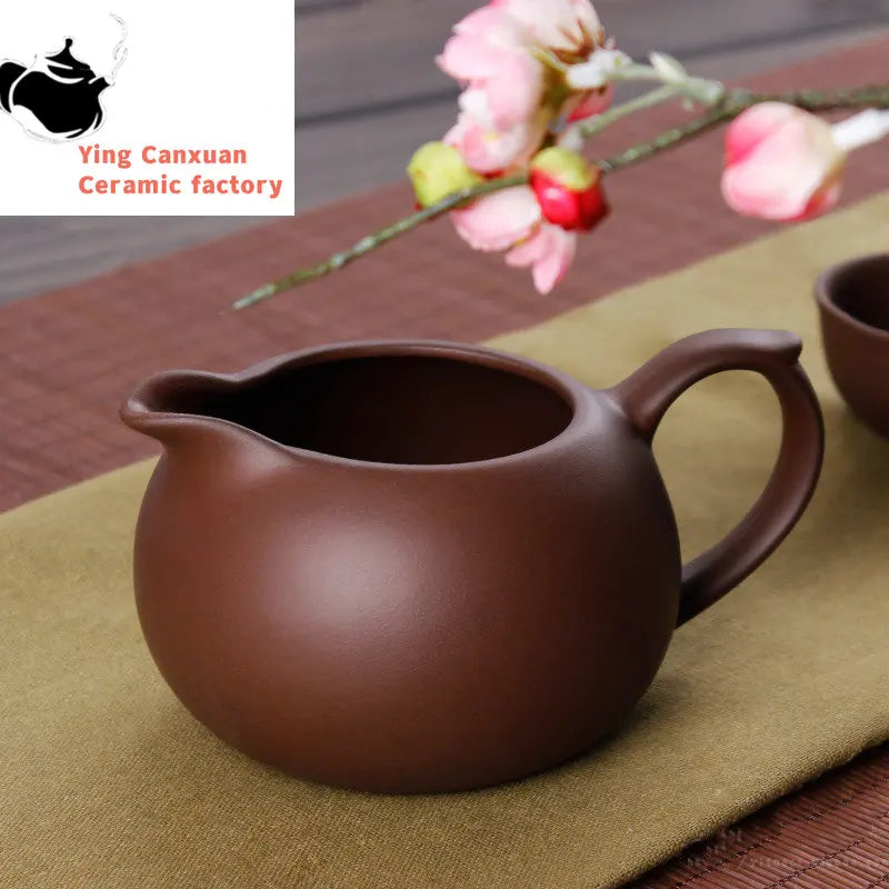 Yixing Purple Clay Fair Cup Cha Hai Master Teacup Handmade Tea set Accessories Household Drinkware Large capacity 340ml