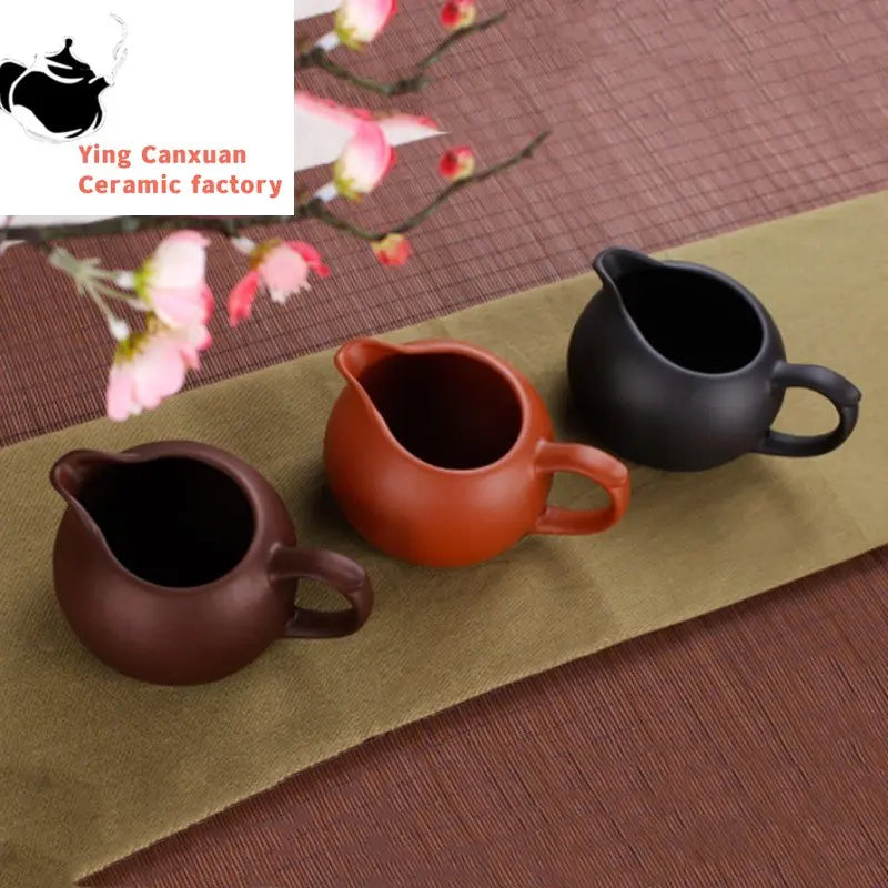 Yixing Purple Clay Fair Cup Cha Hai Master Teacup Handmade Tea set Accessories Household Drinkware Large capacity 340ml