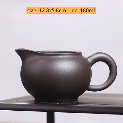 Yixing Purple Clay Fair Cup Tea Set Accessories Raw Ore Five-color Tea Separator Handmade Anti-hot Teacup Chinese Tea Infuser