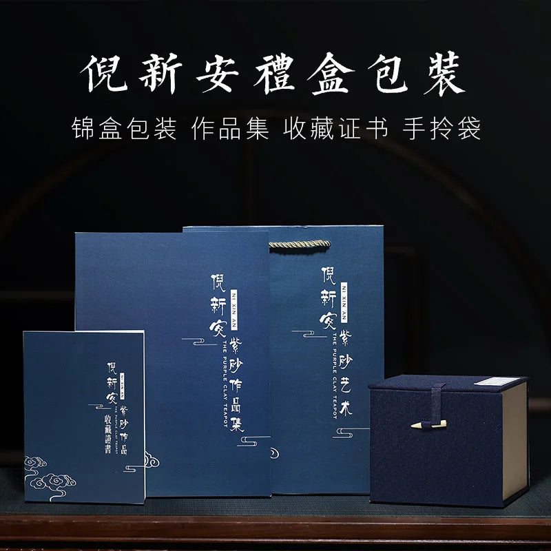 Yixing Purple Clay Pot Double Cattle Douzhi Pot Ni Xin'an Teapot Wholesale Rain Medium Sand Raw Ore Bottom Trough Pure Full Hand