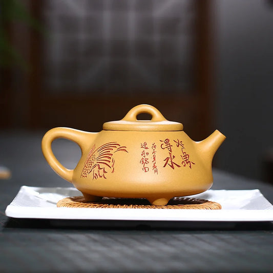 Yixing Purple Clay Pot Factory Rain Medium Sand Crab Ovary Section like a Fish Water Pot Strong Jiren Ziye Shipiao Teapot One Pi
