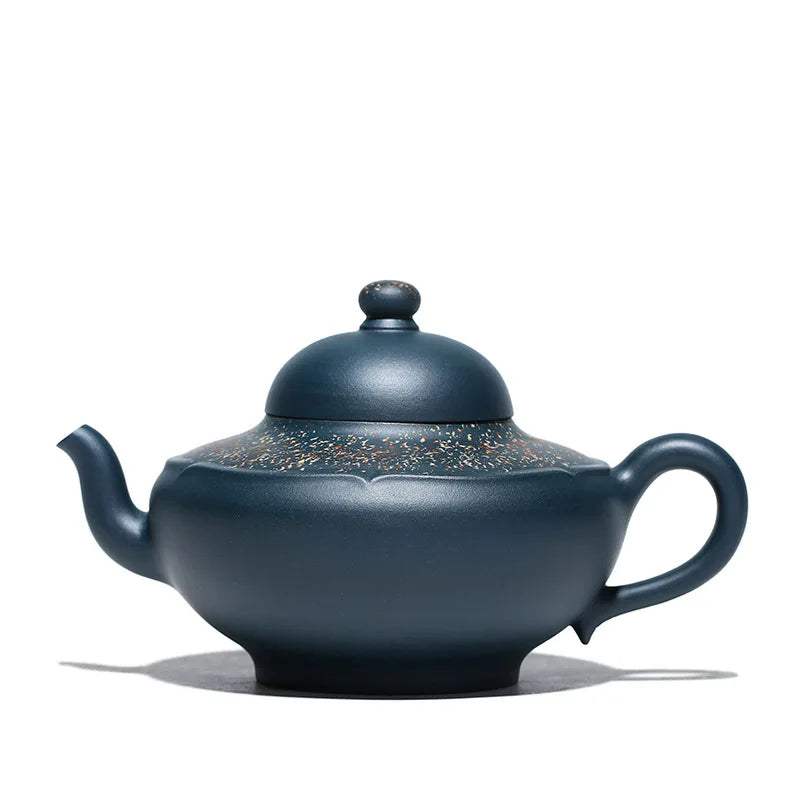 Yixing Purple Clay Pot, Famous Home-Style Moon Red Pure Handmade Sky Blue Mash Magic Lamp Pot, Large Capacity, Sincerely Recruit