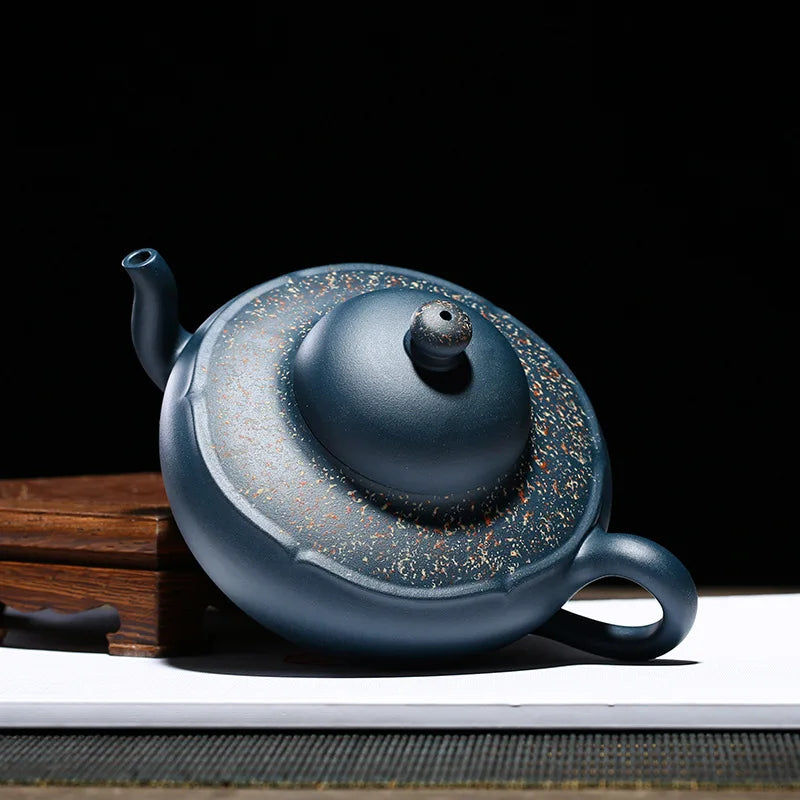 Yixing Purple Clay Pot, Famous Home-Style Moon Red Pure Handmade Sky Blue Mash Magic Lamp Pot, Large Capacity, Sincerely Recruit
