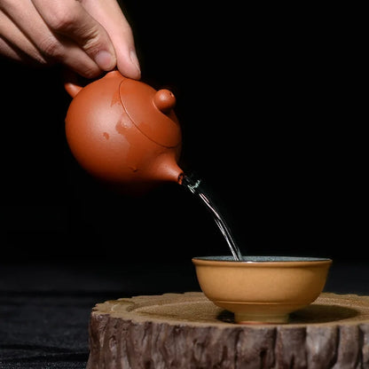 Yixing Purple Clay Pot Handmade Red 3 Cups 120ml Mini Small Capacity 188 Kong Xi Shi Kung-fu Tea Drinkware Teaware Oulong Green
