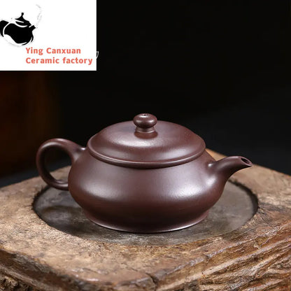 Yixing Purple Clay Pot Handmade Tea Pot Kung Fu Tea Set Original Mine Hundred Eyes Purple Clay Ming Furnace Pot Chinese Tea Pot