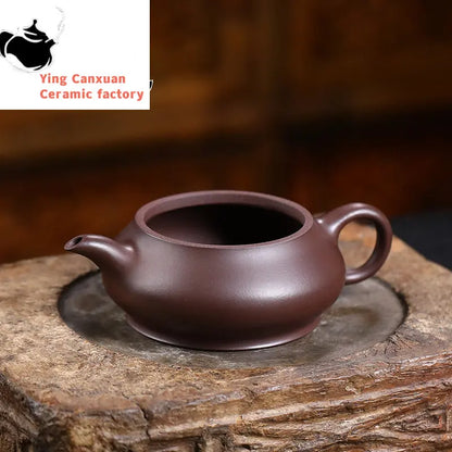 Yixing Purple Clay Pot Handmade Tea Pot Kung Fu Tea Set Original Mine Hundred Eyes Purple Clay Ming Furnace Pot Chinese Tea Pot
