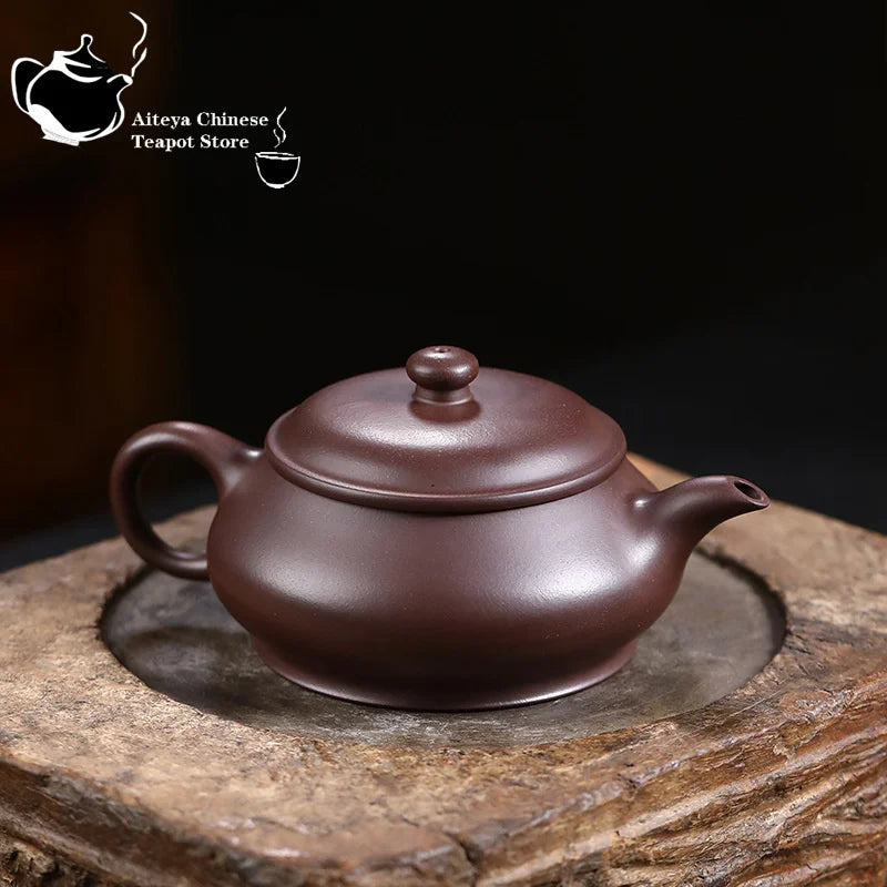 Yixing Purple Clay Pot Handmade Tea Pot Kung Fu Tea Set Original Mine Hundred Eyes Purple Clay Ming Furnace Pot Chinese Tea Pot