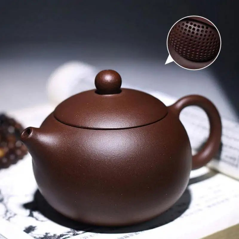 Yixing Purple Clay Pot Handmade Xishi Pot Ball Hole Kong Fu Tea Set Household Teapot Drinkware Teaware For Drink Tea Green