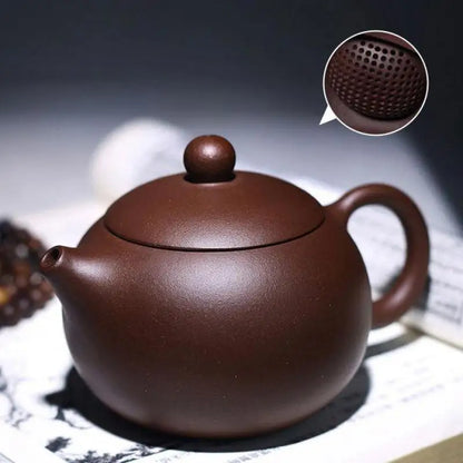 Yixing Purple Clay Pot Handmade Xishi Pot Ball Hole Kong Fu Tea Set Household Teapot Drinkware Teaware For Drink Tea Green