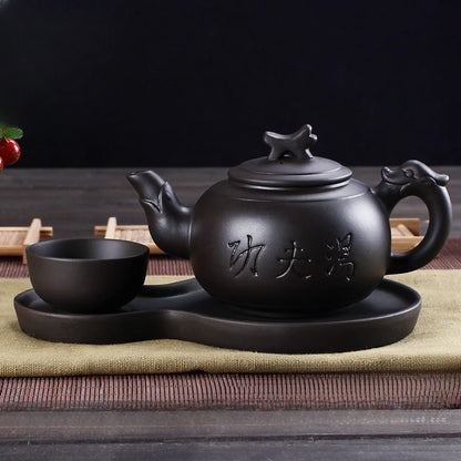 Yixing Purple Clay Pot, Kung Fu Soup, Restaurant, Hotel Tea House, Large Capacity, 450 ml, 350ml
