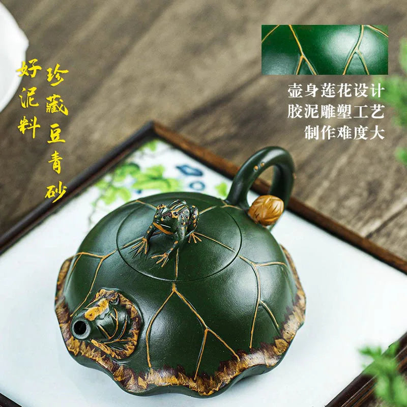 Yixing Purple Clay Pot Original Mine Purple Clay Xishi Drinking Pu'er Handmade Chinese Tea Pot Kung Fu Tea Set 300ml