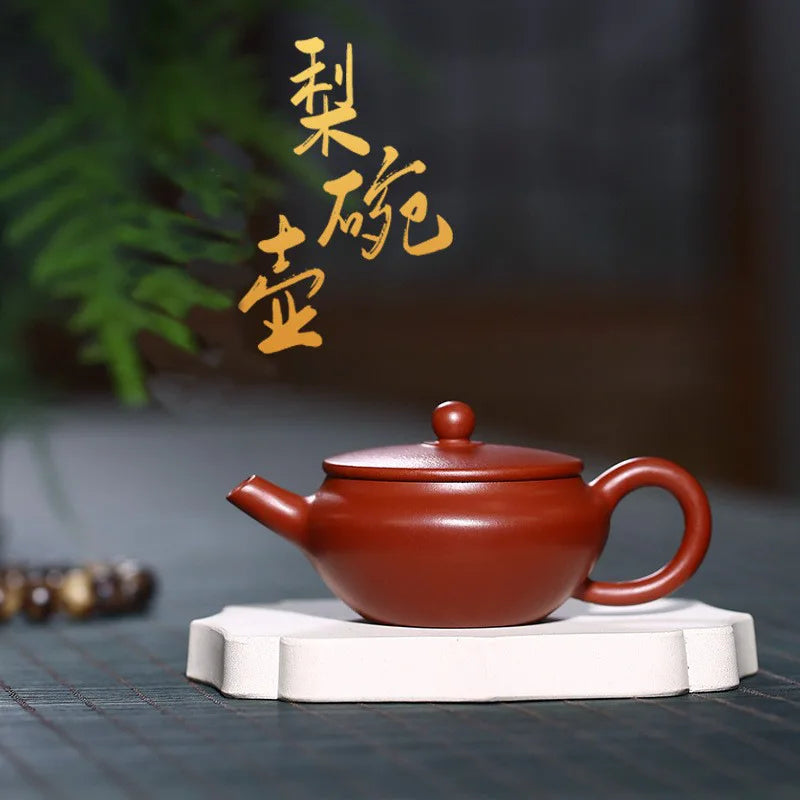 Yixing Purple Clay Pot Wholesale Pear Bowl Pot Raw Ore Dahongpao Tea Teapot Factory Kung Fu Teaware Teapot Wholesale Rain Medium