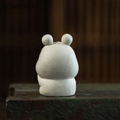 Yixing Purple Clay Tea Pet Lovely Zodiac Rabbit Statue Ornaments Tea Figurine Desktop Crafts Chinese Zisha Tea Set Decoration