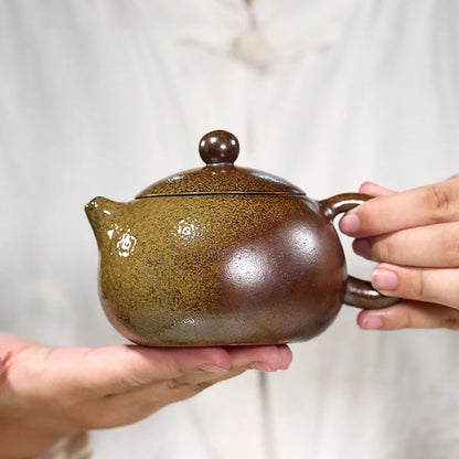 Yixing Purple Clay Tea Pot Famous Handmade Xishi Teapot Section Mud Kiln Change Filter Kettle Chinese Zisha Tea Set Gifts 280ml