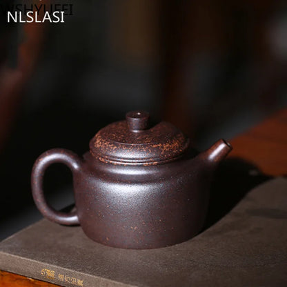 Yixing Purple Clay Tea pot Retro firewood Kiln change Teapot Ore beauty filter kettle Master handmade Teaware Drinkware 260ml