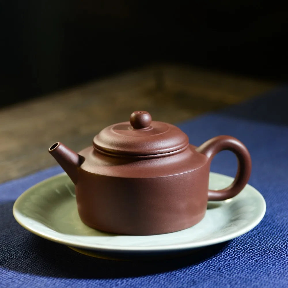 Yixing Purple Clay Teapot 220ml Authentic Handmade Kung Fu Tea Dezhong Zisha Teapot Kettle Free Shipping