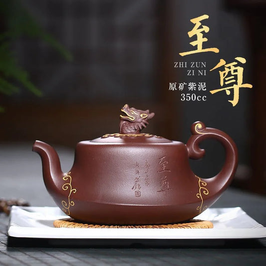 Yixing Purple Clay Teapot Base Teapot Large Supreme Pot Rain Medium Sand Wholesale Gift Raw Ore Purple Clay