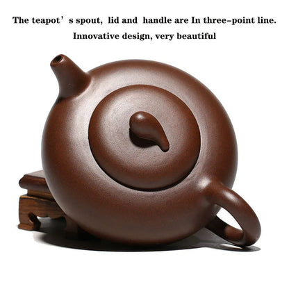 Yixing Purple Clay Teapot Chinese Handmade Kung Fu Zisha Tet Set Teaware 260ml Free Shipping