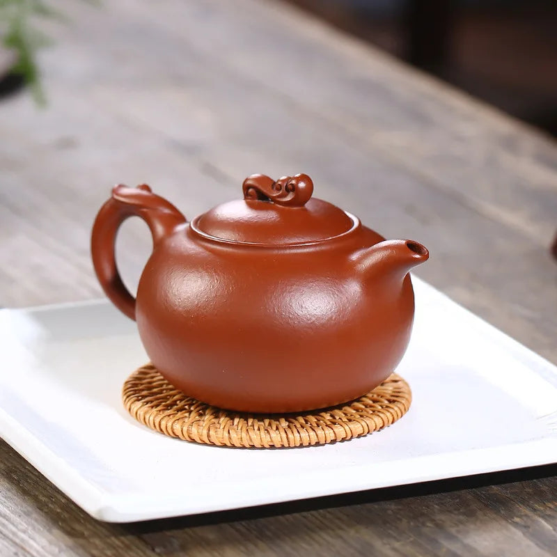 Yixing Purple Clay Teapot Cinnabar Sand Broken Wave Teapot One Piece Dropshipping Rain Medium Sand Wholesale Tea Set Manufacture