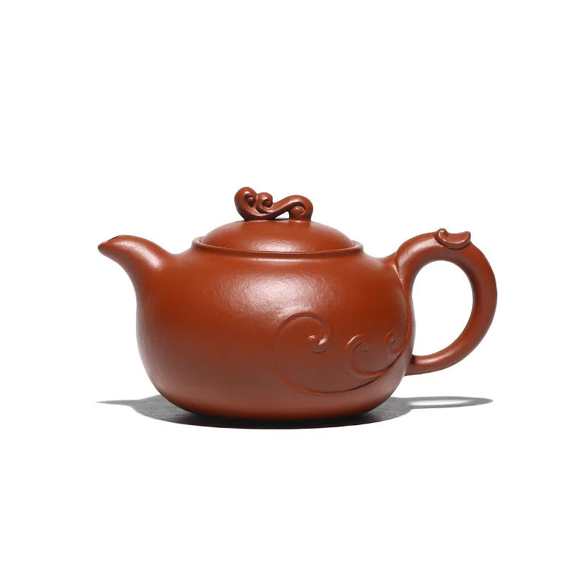 Yixing Purple Clay Teapot Cinnabar Sand Broken Wave Teapot One Piece Dropshipping Rain Medium Sand Wholesale Tea Set Manufacture
