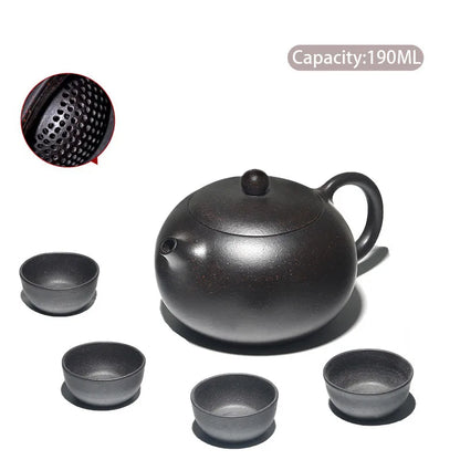 Yixing Purple Clay Teapot Famous Handmade Ball Hole Filter Xishi Tea Pot Chinese Authentic Zisha Tea Set Kettle Customized Gifts