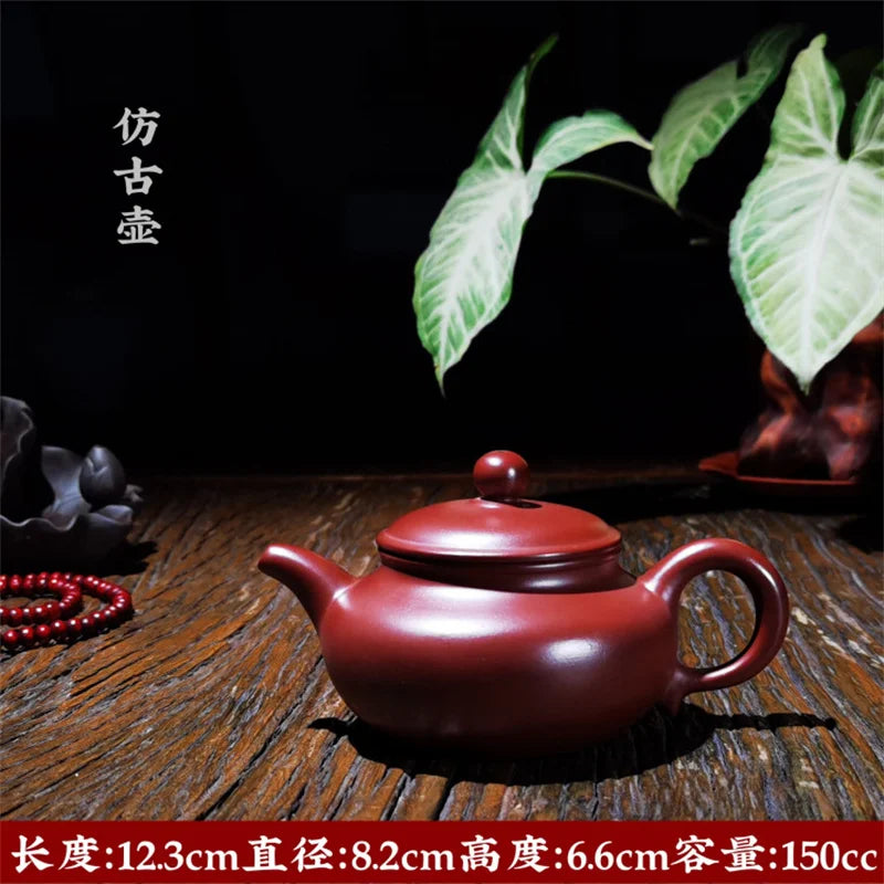 Yixing Purple Clay Teapot Handmade Ball Hole Filter Ore Dahongpao retro Zisha Tea Set Chinese Kettle Gift High Quality 150ml