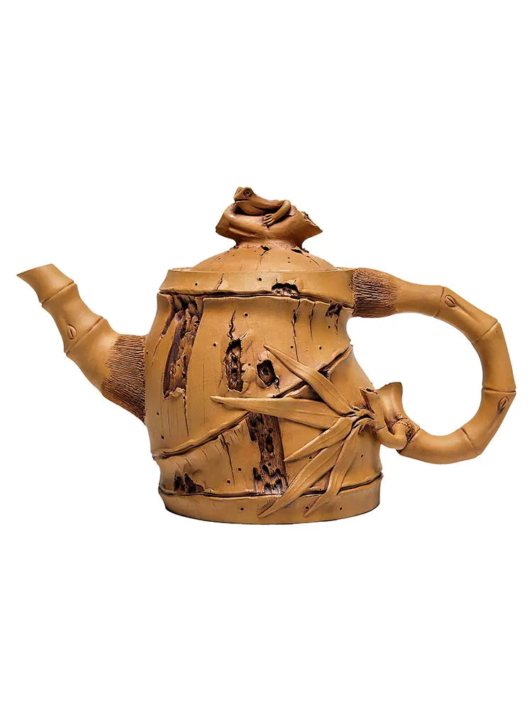 Yixing Purple Clay Teapot Handmade Imitation Bamboo Segment Teapot Household Black Tea Tea Set Set Authentic Segment Mud Kung Fu