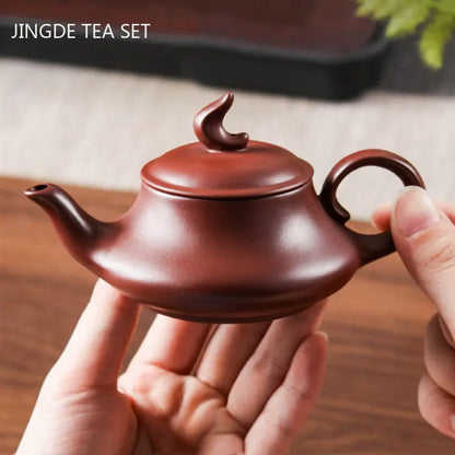 Yixing Purple Clay Teapot Handmade Zhu Mud Dragon Egg Kettle Chinese Beauty Tea Infuser Raw Ore Zisha Tea Pot Home Drinkware