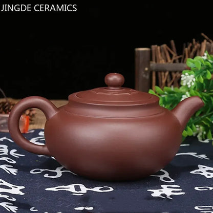 Yixing Purple Clay Teapot Handmade Zhu Mud Filter Kettle Chinese Beauty Tea Infuser Raw Ore Zisha Tea Pot Home Drinkware 350ml