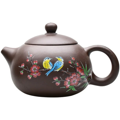 Yixing Purple Clay Teapot Large Capacity Handmade Xishi Kettle Raw Ore Zhu Mud Filter Tea Maker Chinese Zisha Tea Set500ml