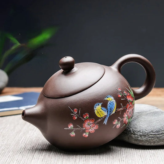Yixing Purple Clay Teapot Large Capacity Handmade Xishi Kettle Raw Ore Zhu Mud Filter Tea Maker Chinese Zisha Tea Set500ml