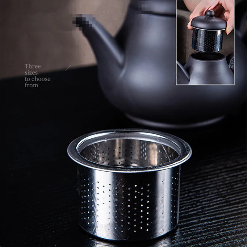 Yixing-Purple Clay Teapot, Large Capacity, Stainless Steel Filter, Single Pot, Ceramic Tea Maker, Household Kungfu Tea Set