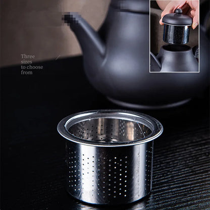 Yixing-Purple Clay Teapot, Large Capacity, Stainless Steel Filter, Single Pot, Ceramic Tea Maker, Household Kungfu Tea Set