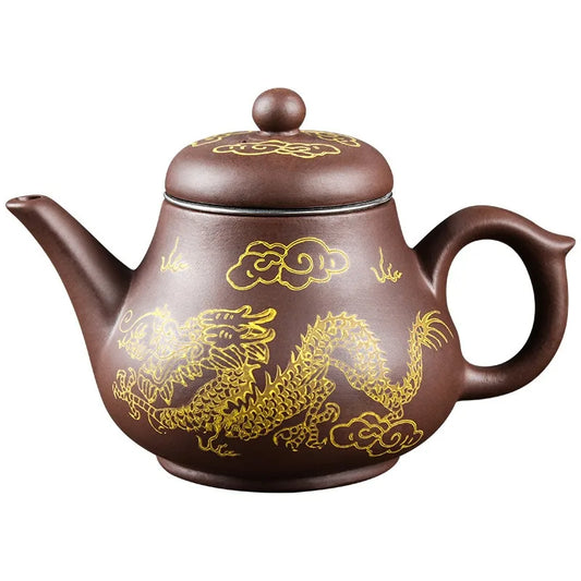 Yixing Purple Clay Teapot Large Capacity Teapot Single Pot with Built-in Stainless Steel Filter Teapot Household Kungfu Tea Set