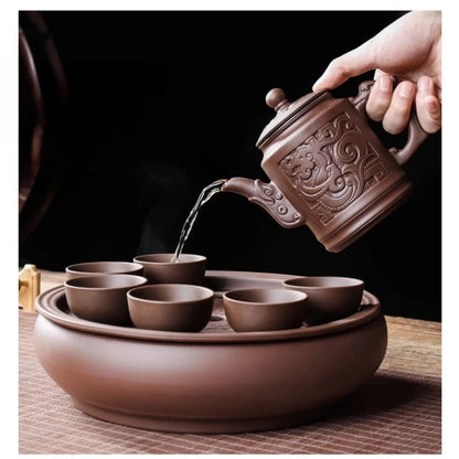 Yixing Purple Clay Teapot Large Capacity Teapot Single Pot with Built-in Stainless Steel Filter Teapot Household Kungfu Tea Set