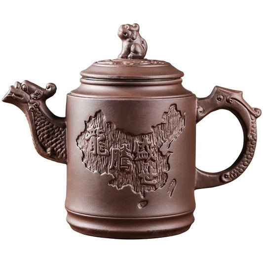 Yixing Purple Clay Teapot Large Capacity Teapot Single Pot with Built-in Stainless Steel Filter Teapot Household Kungfu Tea Set
