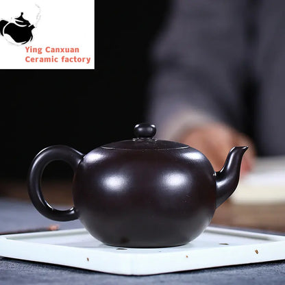 Yixing Purple Clay Teapot Original Black Clay One Pearl Pot Kung Fu Tea Set Teapot Capacity 330ml