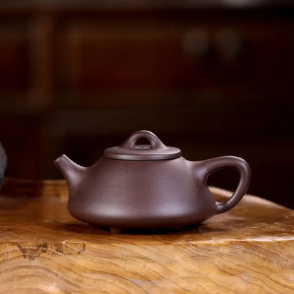 Yixing Purple Clay Teapot, Pure Handmade, Master Gung Fu Tea Set, Raw Ore, Old Stone Scoop Teapots, Household Drinkware