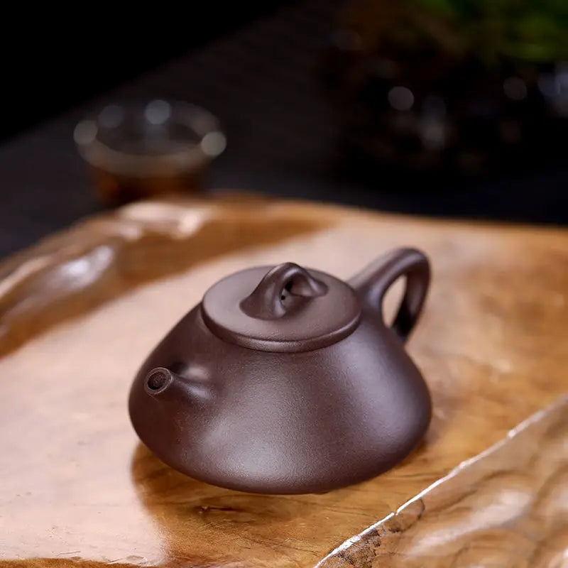 Yixing Purple Clay Teapot, Pure Handmade, Master Gung Fu Tea Set, Raw Ore, Old Stone Scoop Teapots, Household Drinkware