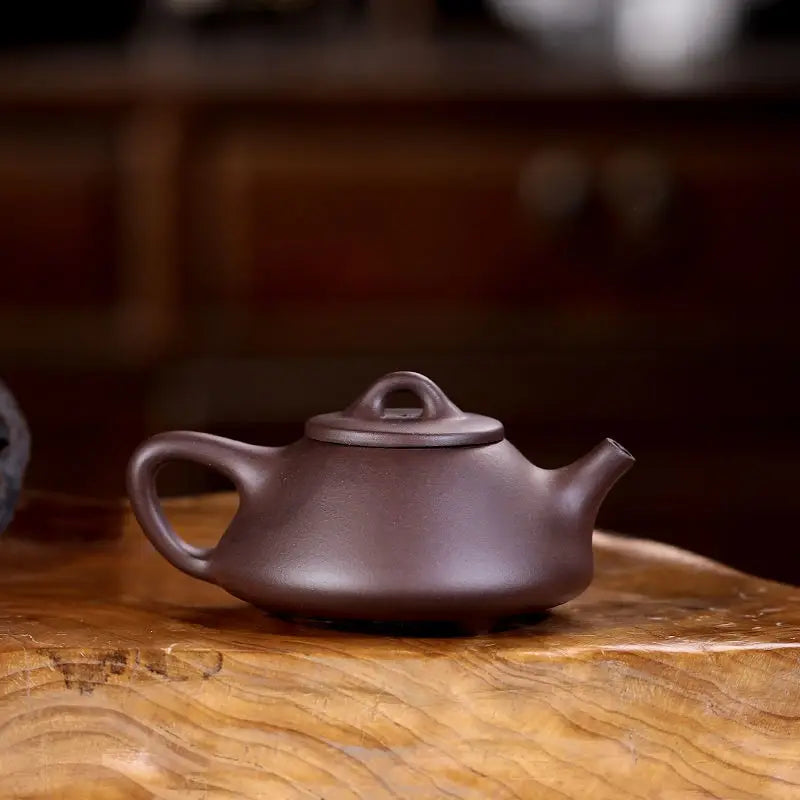 Yixing Purple Clay Teapot, Pure Handmade, Master Gung Fu Tea Set, Raw Ore, Old Stone Scoop Teapots, Household Drinkware
