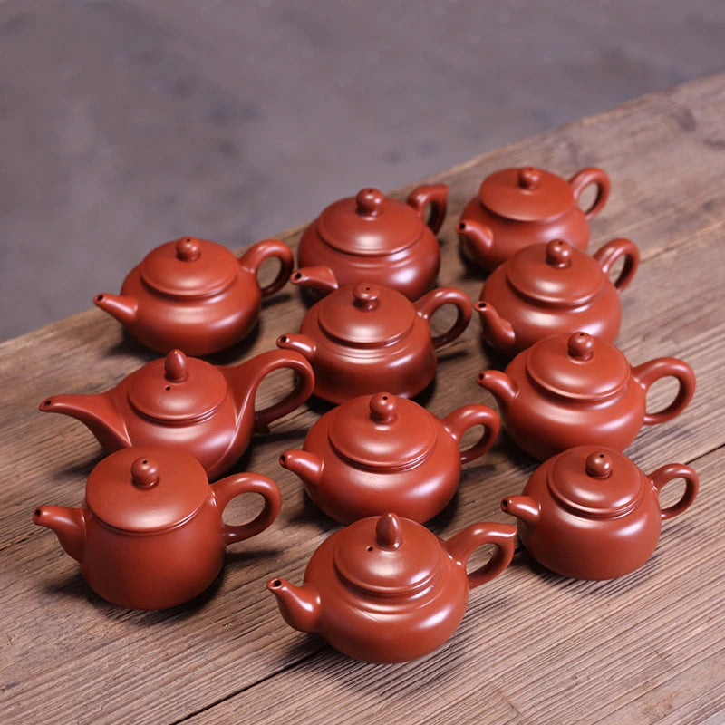 Yixing Purple Clay Teapot Raw Ore Dahongpao Tea Set Small Capacity Handmade Ball Hole Filter Tea Maker Chinese Zisha Kettle