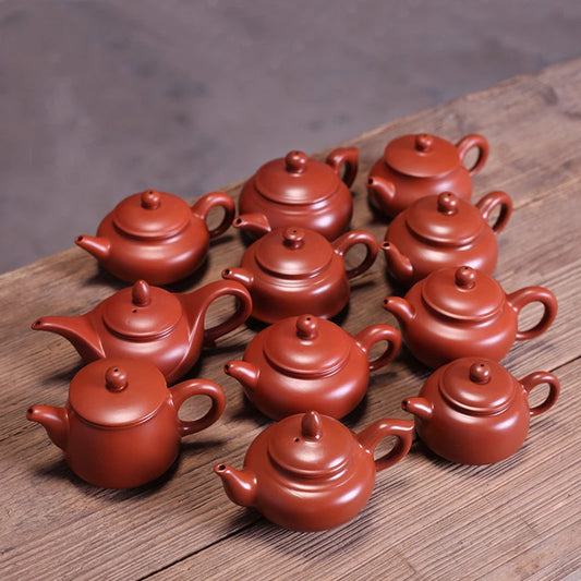 Yixing Purple Clay Teapot Raw Ore Dahongpao Tea Set Small Capacity Handmade Ball Hole Filter Tea Maker Chinese Zisha Kettle