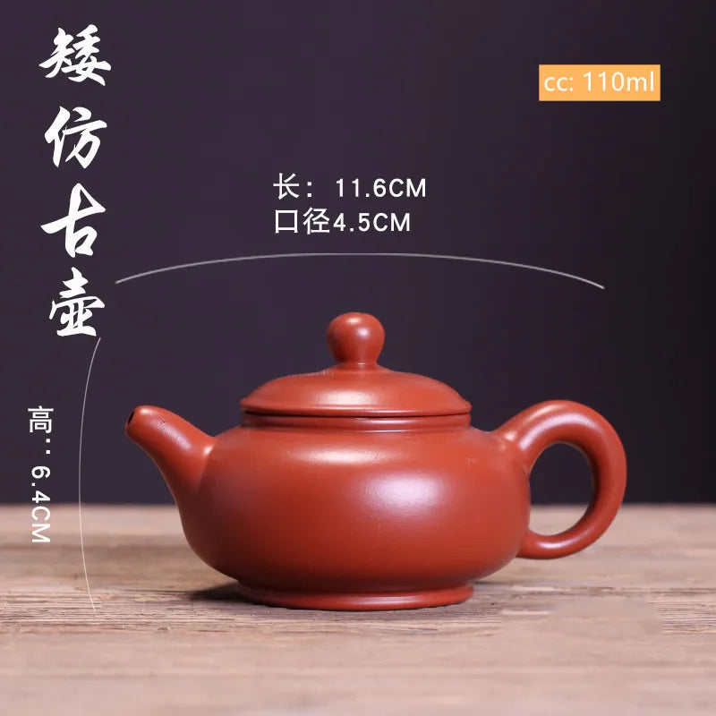 Yixing Purple Clay Teapot Raw Ore Dahongpao Tea Set Small Capacity Handmade Ball Hole Filter Tea Maker Chinese Zisha Kettle