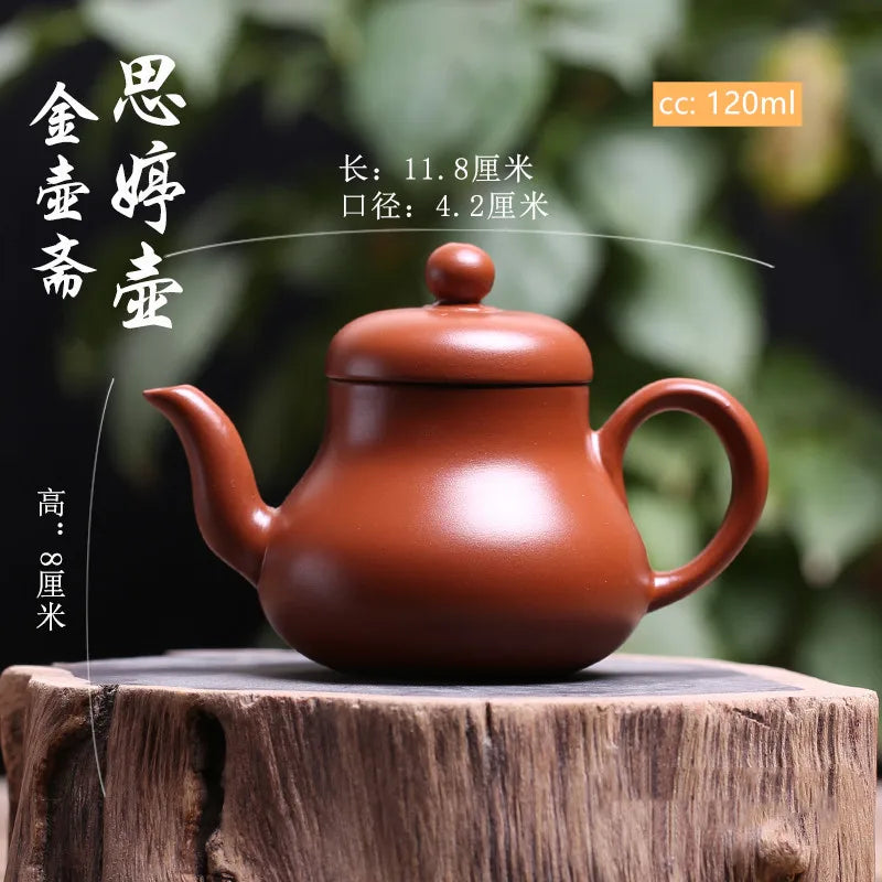 Yixing Purple Clay Teapot Raw Ore Dahongpao Tea Set Small Capacity Handmade Ball Hole Filter Tea Maker Chinese Zisha Kettle
