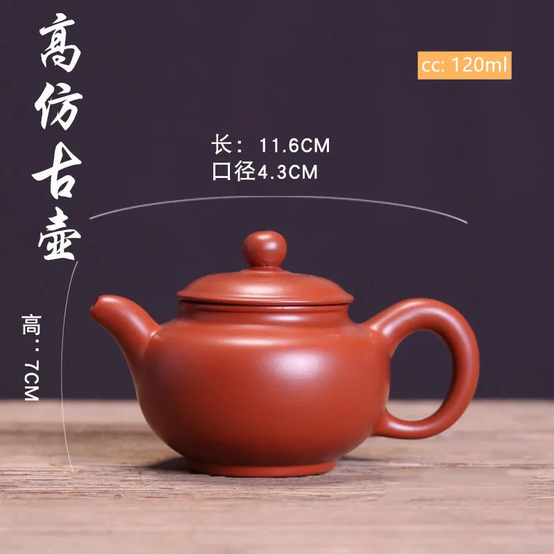 Yixing Purple Clay Teapot Raw Ore Dahongpao Tea Set Small Capacity Handmade Ball Hole Filter Tea Maker Chinese Zisha Kettle