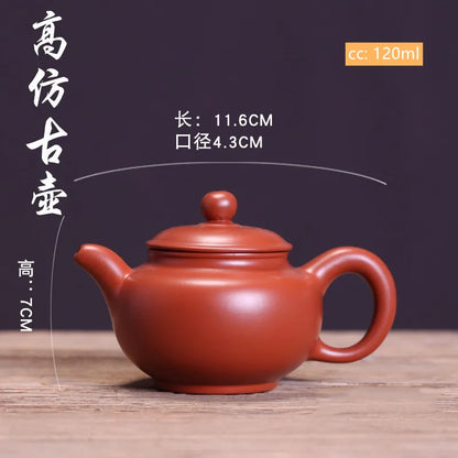 Yixing Purple Clay Teapot Raw Ore Dahongpao Tea Set Small Capacity Handmade Ball Hole Filter Tea Maker Chinese Zisha Kettle