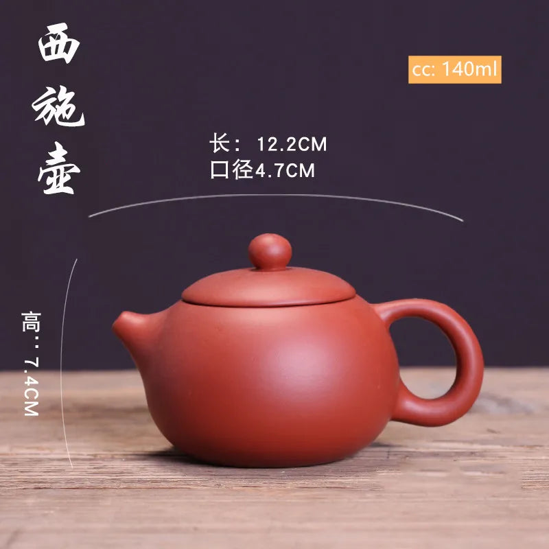 Yixing Purple Clay Teapot Raw Ore Dahongpao Tea Set Small Capacity Handmade Ball Hole Filter Tea Maker Chinese Zisha Kettle