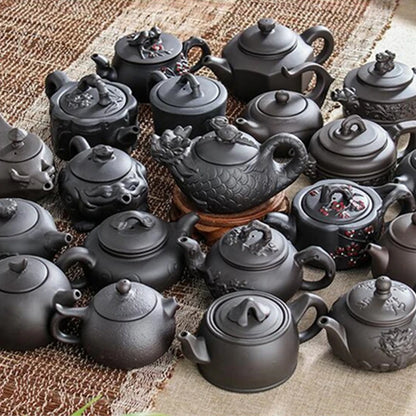 Yixing-Purple Clay Teapot, Small Capacity, Plum Blossom Teapot, Small Ball Hole Filter, Household Kungfu Tea Set
