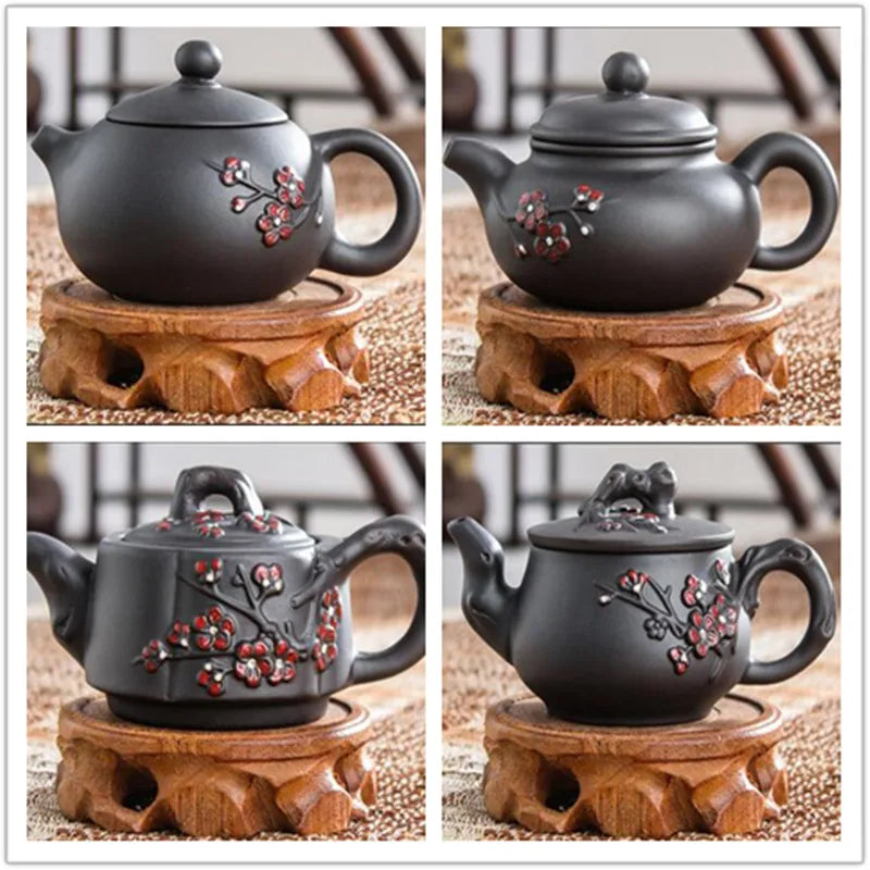 Yixing-Purple Clay Teapot, Small Capacity, Plum Blossom Teapot, Small Ball Hole Filter, Household Kungfu Tea Set